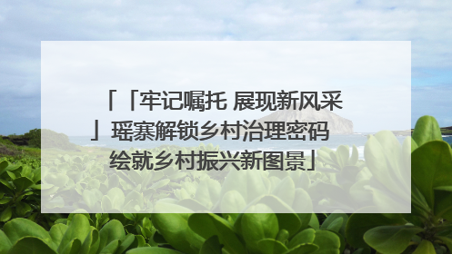 「牢记嘱托 展现新风采」瑶寨解锁乡村治理密码 绘就乡村振兴新图景