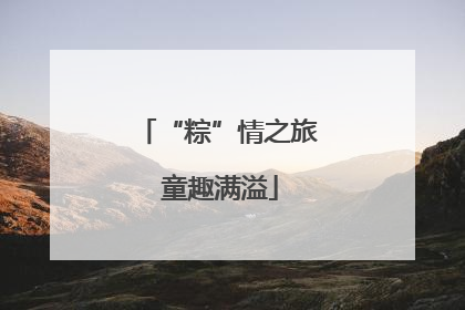 “粽”情之旅 童趣满溢
