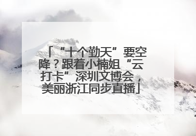 “十个勤天”要空降？跟着小楠姐“云打卡”深圳文博会，美丽浙江同步直播