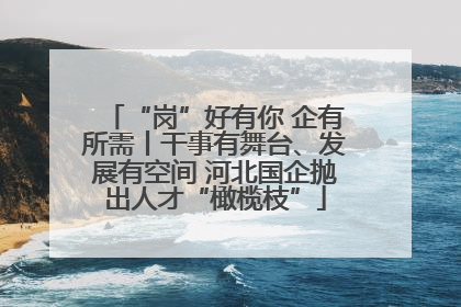 “岗”好有你 企有所需丨干事有舞台、发展有空间 河北国企抛出人才“橄榄枝”