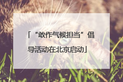 “敢作气候担当”倡导活动在北京启动