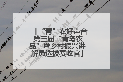 “青”农好声音 第三届“青岛农品”暨乡村振兴讲解员选拔赛收官