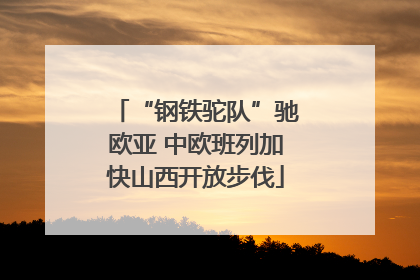 “钢铁驼队”驰欧亚 中欧班列加快山西开放步伐