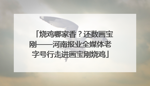 烧鸡哪家香？还数画宝刚——河南报业全媒体老字号行走进画宝刚烧鸡