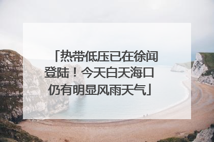 热带低压已在徐闻登陆！今天白天海口仍有明显风雨天气