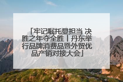 牢记嘱托显担当 决胜之年夺全胜丨丹东举行品牌消费品暨外贸优品产销对接大会