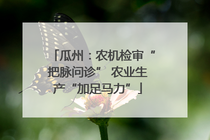 瓜州：农机检审“把脉问诊” 农业生产“加足马力”