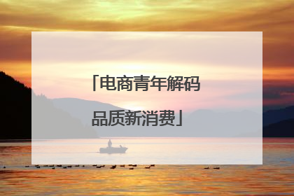 电商青年解码品质新消费