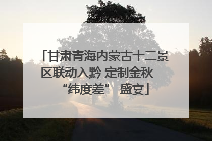 甘肃青海内蒙古十二景区联动入黔 定制金秋 “纬度差” 盛宴