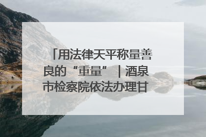 用法律天平称量善良的“重量”｜酒泉市检察院依法办理甘肃首例社区矫正对象见义勇为减刑案