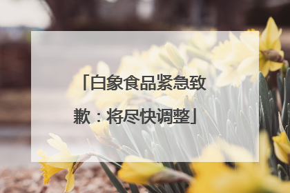 白象食品紧急致歉：将尽快调整