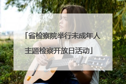 省检察院举行未成年人主题检察开放日活动