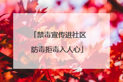 禁毒宣传进社区 防毒拒毒入人心