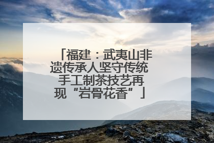 福建：武夷山非遗传承人坚守传统 手工制茶技艺再现“岩骨花香”