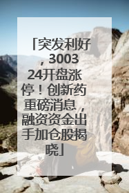 突发利好，300324开盘涨停！创新药重磅消息，融资资金出手加仓股揭晓
