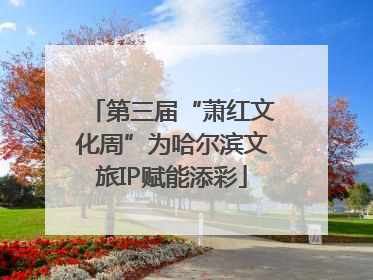 第三届“萧红文化周”为哈尔滨文旅IP赋能添彩