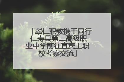 翠仁职教携手同行 仁寿县第二高级职业中学前往宜宾工职校考察交流