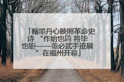 翰墨丹心映照革命史诗 “作始也简 将毕也钜——董必武手迹展”在福州开幕