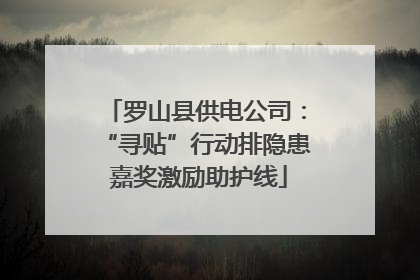 罗山县供电公司：“寻贴”行动排隐患 嘉奖激励助护线