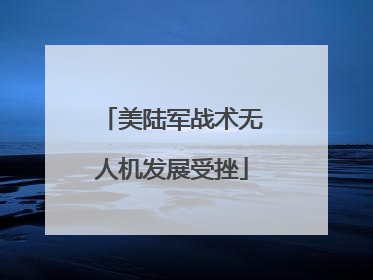 美陆军战术无人机发展受挫