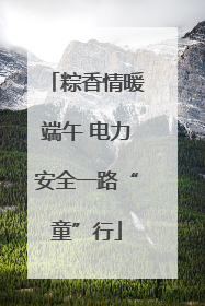 粽香情暖端午 电力安全一路“童”行