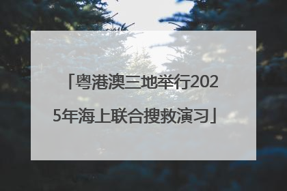 粤港澳三地举行2025年海上联合搜救演习