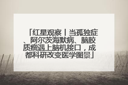 红星观察丨当孤独症、阿尔茨海默病、脑胶质瘤遇上脑机接口，成都科研改变医学图景