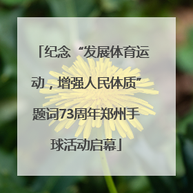 纪念“发展体育运动，增强人民体质”题词73周年郑州手球活动启幕
