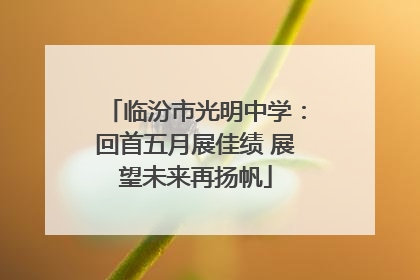 临汾市光明中学：回首五月展佳绩 展望未来再扬帆
