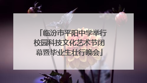 临汾市平阳中学举行校园科技文化艺术节闭幕暨毕业生壮行晚会