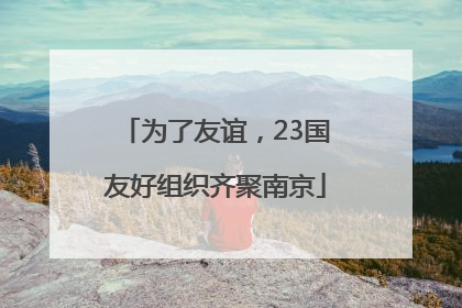 为了友谊，23国友好组织齐聚南京