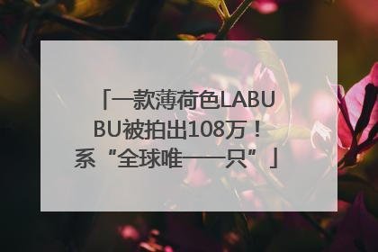 一款薄荷色LABUBU被拍出108万！系“全球唯一一只”