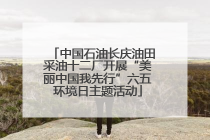 中国石油长庆油田采油十二厂开展“美丽中国我先行”六五环境日主题活动