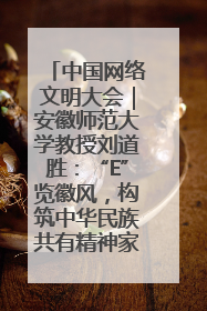 中国网络文明大会｜安徽师范大学教授刘道胜：“E”览徽风，构筑中华民族共有精神家园