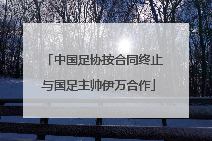 中国足协按合同终止与国足主帅伊万合作