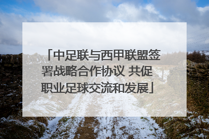 中足联与西甲联盟签署战略合作协议 共促职业足球交流和发展