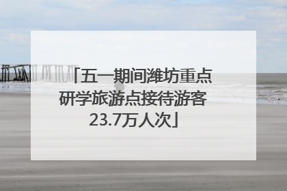 五一期间潍坊重点研学旅游点接待游客23.7万人次