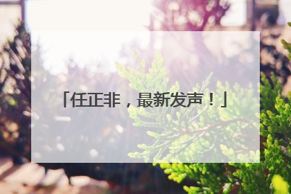 任正非，最新发声！