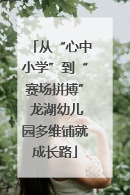 从“心中小学”到“赛场拼搏” 龙湖幼儿园多维铺就成长路