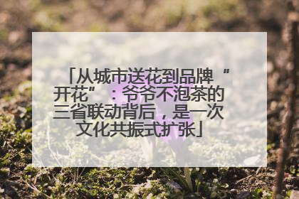 从城市送花到品牌“开花”：爷爷不泡茶的三省联动背后，是一次文化共振式扩张