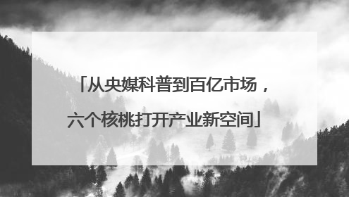从央媒科普到百亿市场，六个核桃打开产业新空间