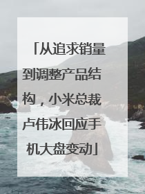从追求销量到调整产品结构，小米总裁卢伟冰回应手机大盘变动
