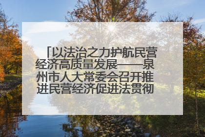 以法治之力护航民营经济高质量发展——泉州市人大常委会召开推进民营经济促进法贯彻实施座谈会