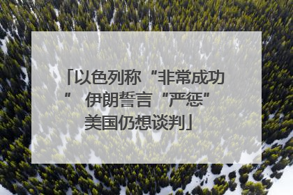 以色列称“非常成功” 伊朗誓言“严惩” 美国仍想谈判