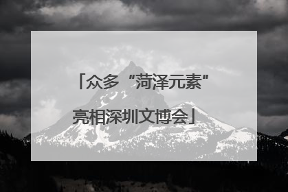 众多“菏泽元素”亮相深圳文博会
