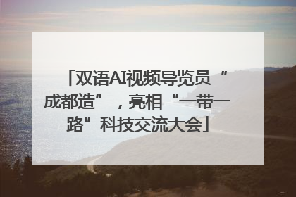 双语AI视频导览员“成都造”，亮相“一带一路”科技交流大会