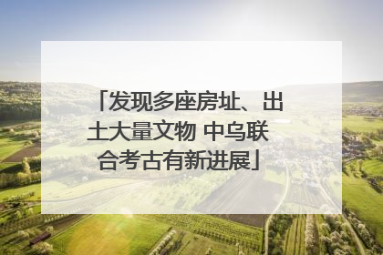 发现多座房址、出土大量文物 中乌联合考古有新进展