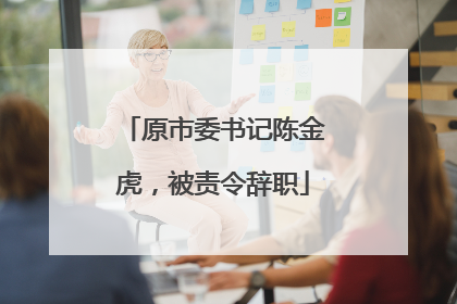 原市委书记陈金虎，被责令辞职