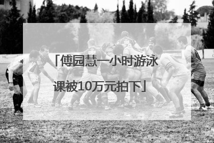 傅园慧一小时游泳课被10万元拍下