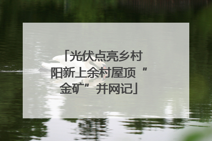 光伏点亮乡村 阳新上余村屋顶“金矿”并网记